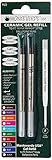 Monteverde Capless Gel Ballpoint Refill to Fit Parker Ballpoint Pens, Fine Point, Black, 2 per Pack (P422BK)