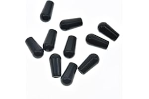 KAISH 10pcs American Thread 3 Way Toggle Switch Tip Switch Cap Knob for USA Les Paul Pickup Selector Switch/Switchcraft Switch Black