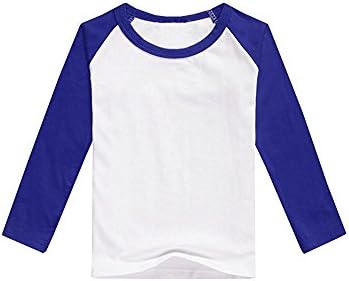 Brilanter Boys Raglan Shirt Baseball Tee Long Sleeve Casual Girls T Shirts Jersey Plain Crewneck Tops