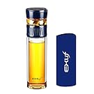 Exlif Tea Tumbler, New Design for Separating Tea Leaves and Water with Infuser - 18oz Double Wall Glass Bottle