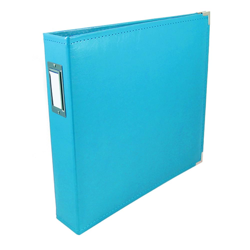 We R Memory Keepers Classic Leather 3-Ring Album 12-inch X 12-inch Aqua