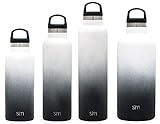 Simple Modern 32oz Ascent Water Bottle - Stainless Steel Flask w/Handle Lid - Metal Double Wall Vacuum Insulated - Leakproof Thermos Ombre: Tuxedo