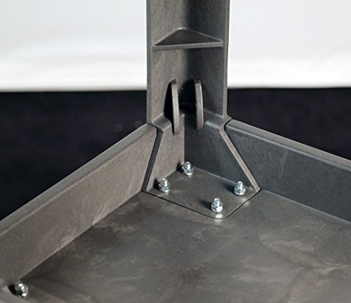 Lakeside 2521 Deep Well Plastic Utility Cart; 500 Lb Capacity, 2 Shelf, 16"X30-1/3" - Charcoal - Thumbnail 4