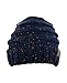 NYFASHION101 Oversized Baggy Slouchy Thick Winter Beanie Hat, Confetti Navy