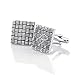 Insten Cufflink , Grey and Black Square