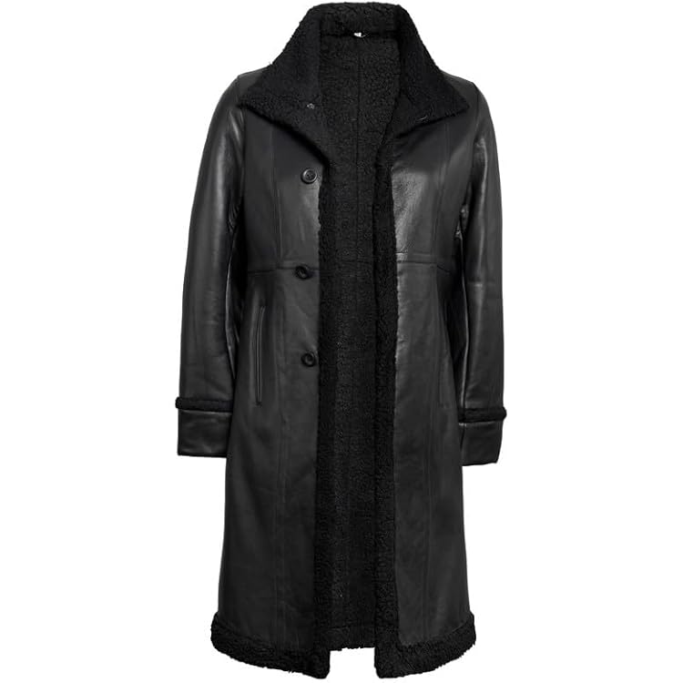 Classic Long Trench Coat - Genuine Leather Full Length Outerwear