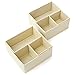EZOWare Set of 6 Nursery Drawer Storage Folding Closet Dresser Office Organizer Basket Divider Bins for Bras, Socks, Underwear, Tie, Scarves, Gloves, Diaper, Toys, Brush, Accessories and More - Beige