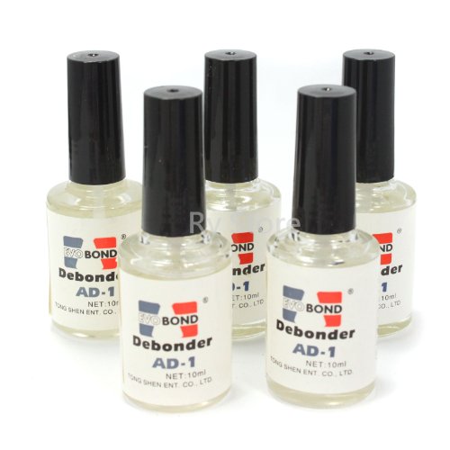 Professional Individual False Eyelash Lash Lashes Eyelashes Extension Glue Remover Adhesives Clear Makeup Removal Gel Debonder 10ml with small Brush (5PCS)