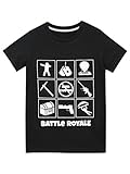 Battle Royale Boys' Gaming T-Shirt Size 10 Black