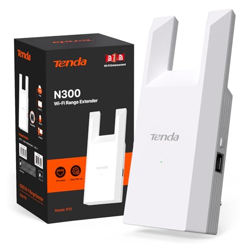 WLAN Verstärker Repeater R10, 300 Mbit/s, Ethernet-Port, Abdeckung bis zu 120 m², WPS, AP-Modus, intelligente LED-Anzeige, kompatibel mit FritzBox, einfache Installation, unterstützt IPv6