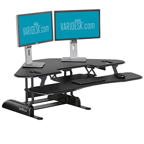 VARIDESK - Height-Adjustable Standing Desk for Cubicles - Cube Corner
48 - Black