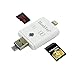 HonkTai Memory Card Reader Supports iOS/USB/SDHC/Micro SD/OTG Card Reader Compatible iPhone/MAC/PC/OTG Android