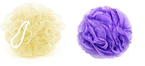 Moira Mesh Bath Set of 2 Loofah for Men and Women (Peach & Purple 35 g Each)