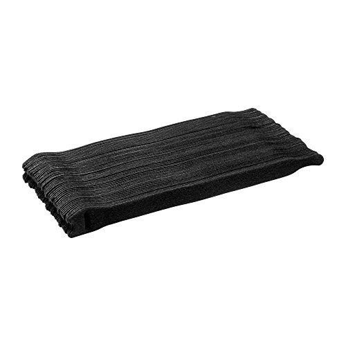 Starument Hook and Loop Cable Ties, Premium Industrial Grade and Reusable Fastening Cord Straps for Home, Office and Outdoors, Black, 50 Piece