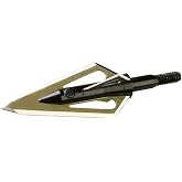 Magnus MASS100-4 Stinger 4 Blade Broadheads, 3 Pack, 100 Grain | 2 1/8in x 1 1/16in in Width, Razor-Sharp Fixed Blade Hunting Broadheads, Cut-on-Contact Design, Made in USA