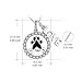 Paw Print Necklace Sterling Silver Puppy Dog Pet Paw Necklace Gifts for Dog Lovers