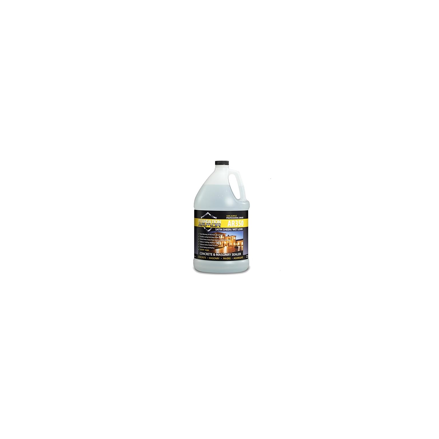 Armor AR350 Wet Look Concrete Sealer and Paver Sealer with Low Gloss