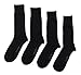 Calvin Klein Men's 4-Pack Solid Ribbed Dress Crew Socks