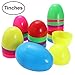 Unomor 12 Pack Jumbo Plastic Easter Eggs Bright Assorted Colors for Filling Treats, Easter Theme Party Favor, Easter Eggs Hunt, Basket Stuffers Fillers, Classroom Prize Supplies, 6 Color, 6 x 4 Inch
