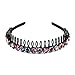 Yeshan Plastic Teeth Comb Headband,Rhinestone and Crystal Hairband Hair Hoop for Lady Girls Women,Multicolor