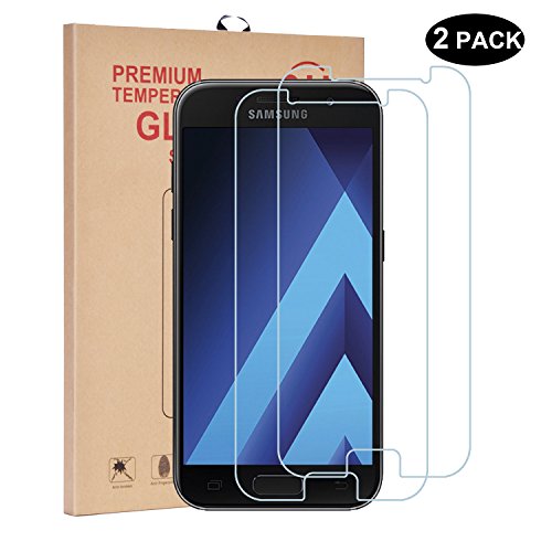 [2 pack] samsung galaxy a3 2017 screen protector [tempe…