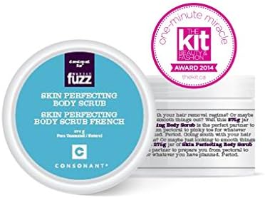 Consonant Skincare Skin Perfecting Body Exfoliating Scrub and Moisturizer With Coconut Oil, Olive Oil, Castor Seed Oil, Jojoba Oil and Vitamin E, 275g
