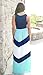 DAYSOFT Women Cotton A-line Summer Beach Sleeveless Casual Striped Maxi Long Dress (S, Color-2)