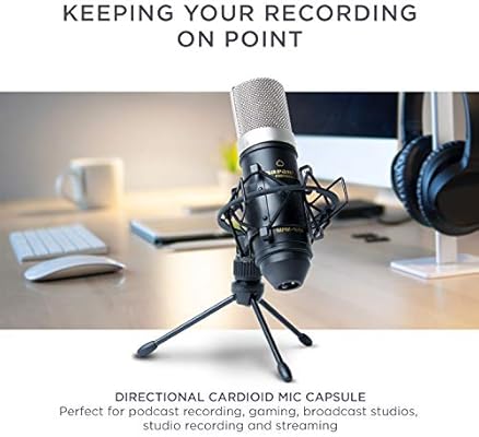 Marantz Pro Mpm1000 Studio Recording Condenser Microphone With Shockmount Desktop Stand And Cable Perfect For Podcasting And Voiceover Projects