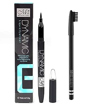 RTb Menow Dynamic Pen Eyeliner with Swiss Beauty Eyebrow Pencil (Black)
