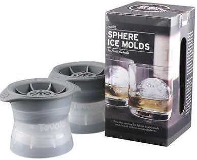 New Tovolo Sphere Ice Molds Boxed Set of 2 Elegant Cube for Classic Cocktails