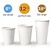 All Purpose White Paper Cups hot Beverage Cup for Coffee Tea Water and cold Drinks good Bath Cup 12 oz