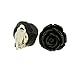 Big Size 19mm Color Rose Flower Design Fashion Clip-on Earrings, Pack of 5 Pairs
