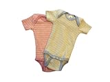 Merino wool silk baby striped BODY bodysuit t-shirt top