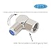 Blacell (5 Pack) 3Ghz Coax Cable 90°Degree F Female to Male Connector Right Angle Adapter - Corner Coax F RG6 Coupler Adapter Connector Joiner