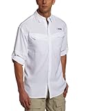 Columbia Men's Low Drag Offshore Long Sleeve Shirt, Medium, White