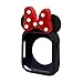 SPCEUTOH iWatch Case Series 4 for Apple Watch 40mm Nike+,Sport,Edition All Models,Polka Dots Cartoon Mouse Ears Rugged Protective Slim Shock Resistant TPU Watch Case (Black Red)
