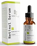 Anti Aging Hyaluronic Acid and Retinol Serum 2.5% for Face with Vitamin E For Oily Acne Skin - Best Retinol Facial Moisturizer - Reduce Fine Lines - Wrinkle - Dark Spots - Pure Organic Ingredients-1Oz