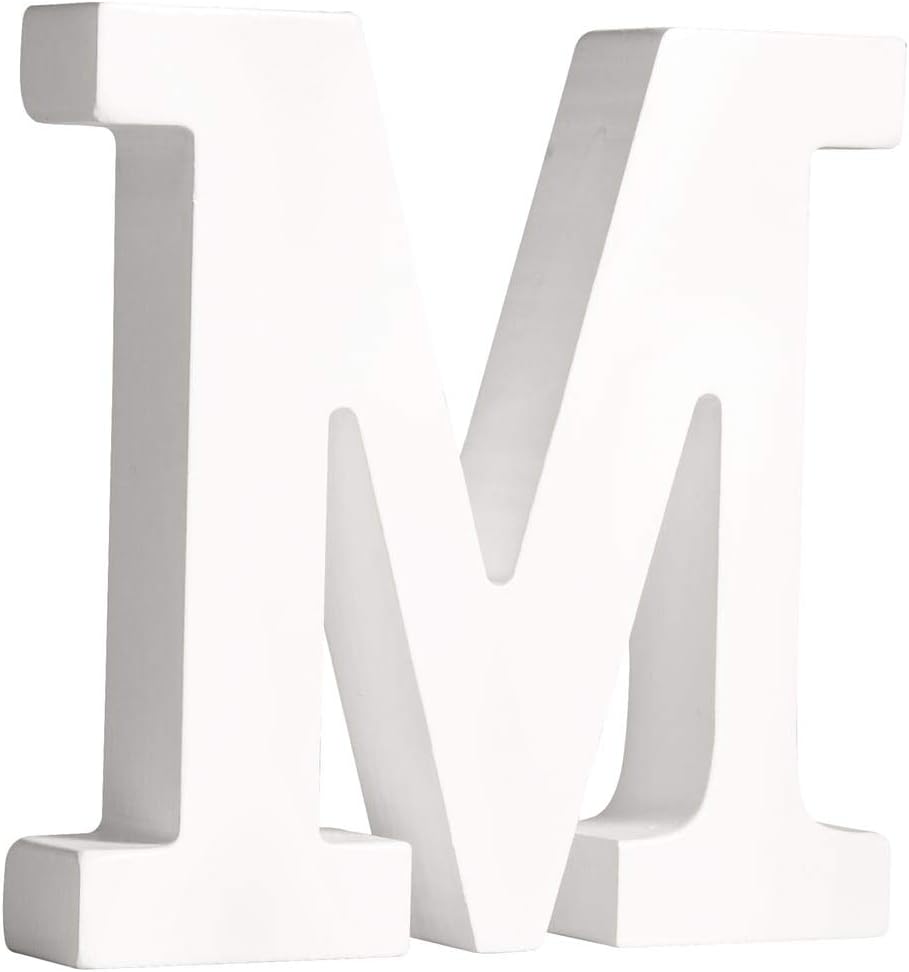 Rayher 62664000 MDF Letter"M", White, 11 cm, 2 cm Thick