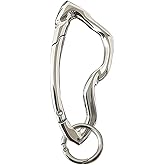 Jeucilay Irregular Cool Multi-Use Carabiner Keychain,Shiny Chrome Keychain,Material Y2K With Loop Key Ring