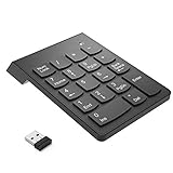 Wireless Numeric Keypad, UPWADE 2.4G 18-Key USB Financial Numpad for Laptop Tablet Desktop PC Computer