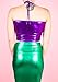 Sidecca Metallic Mermaid Costume Wet Look Halter Cropped Top