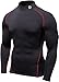 CLSL TM-T11-BKRZ_2X-Large j-3XL Tesla Men's Cool Dry Compression Baselayer Mock Long Sleeve T Shirts T11