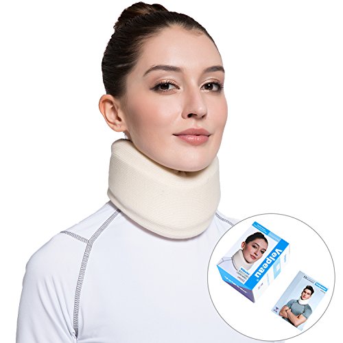 Double Layer Soft Neck Brace for Neck Pain- Cervical Collar-Ergonomic Adjustable Vertebrae Support Wraps Aligns Stabilizes Correct During Sleep Pillow Sprain Relieves and Pressure in Spine(Small)