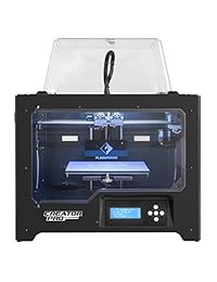 Impresora 3d FlashForge Creator Pro, estructura de marco de metal cubiertas de acrílico, plataforma de construcción optimizada, doble extrusor, bobinas W 2 bobinas, funciona con ABS y PLA