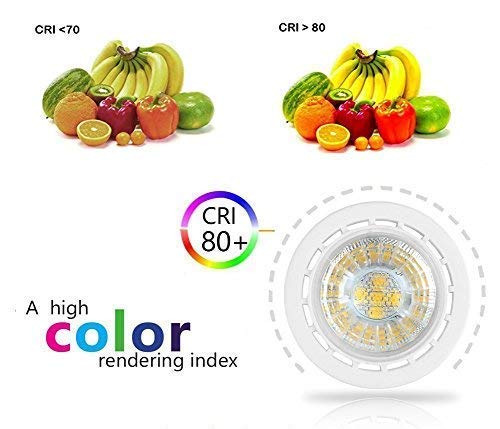 GU10 LED Bulbs Soft White 2700K, 6.5W 550LM 65W Equivalent, 120V, 40° Beam Angle LED Spotlight Recessed Lighting GU10 Track Lighting by Boxlood (6 Pack, Dimmable)