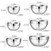 ZESPROKA Stainless Steel Mixing Bowls, Nesting Bowls, Matte and Mirror Finish, Set of 6,11.6 x 5.3 x 11.6 inches,ZP-01