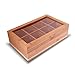 Everything Bamboo Wooden Tea Bag, Condiment or Small Accessories Storage Organizer Caddy with Clear Lid & 8 Compartments