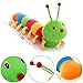 3 otters Plush Toy, 31.5”Colorful Caterpillars Toy Stuffed Animal Travel Toy