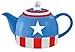 Marvel Funko MV03407 Teapot: I Am Captain America, Ceramic, Blue, 14 x 9.5 x 13.3 cm