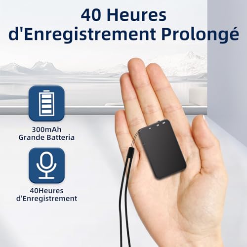 Vandlion Mini HD Voice Recorder with 40 Hours Battery Life, USB C Voice Recorder with Noise Reduction for Meetings, Interviews, Conferences, Courses, Interviews (Only 5mm)